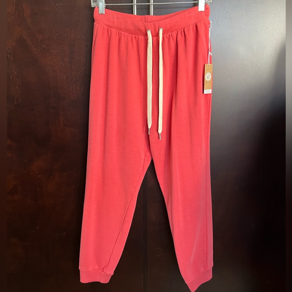 NWT Outerknown Second Spin Sweatpants Women’s S in Watermelon Color / cranberry